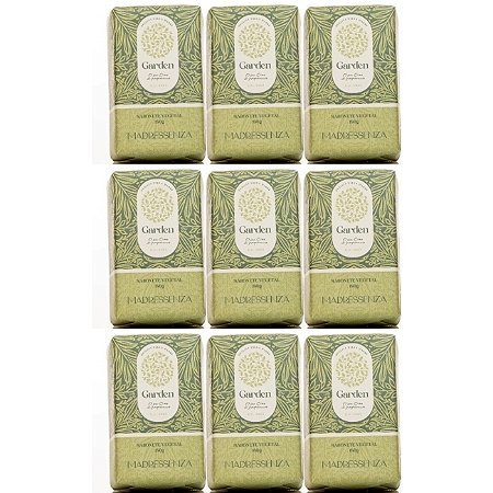 Sabonete em barra vegetal Madressenza garden 180 g - 9 unidades