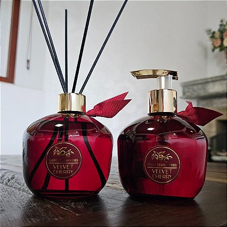KIT Difusor e Sabonete VELVET CHERRY 350ml Cereja Dani Fernandes