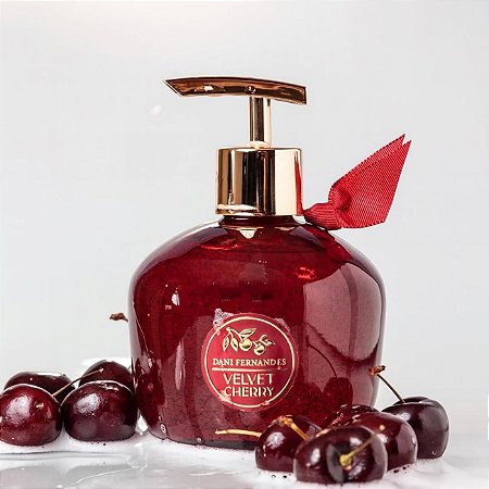 SABONETE LIQUIDO VELVET CHERRY 350ML - Dani Fernandes Cereja