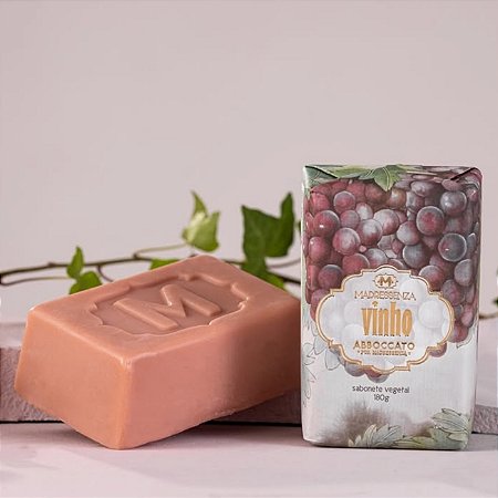 Sabonete em barra vegetal Madressenza vinho 180 g