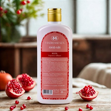 Refil sabonete líquido Madressenza romã rubi 250 ml