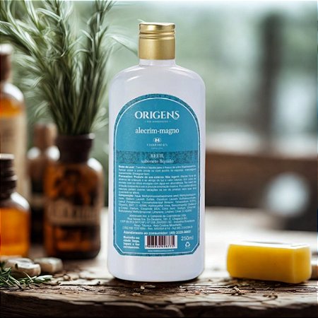 Refil sabonete líquido Madressenza alecrim magno 250 ml