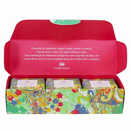 Kit de sabonetes em barra Madressenza floral lemon 115 g