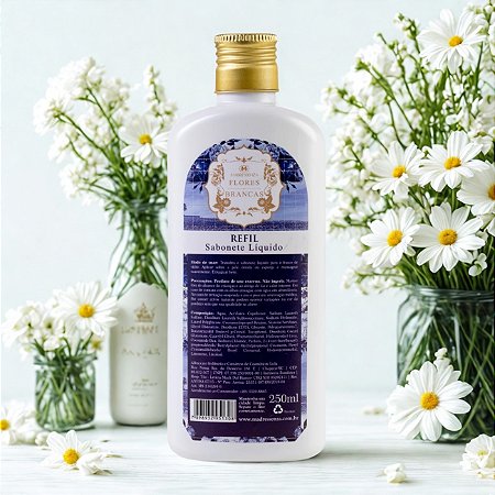 Refil sabonete líquido Madressenza flores brancas 250 ml