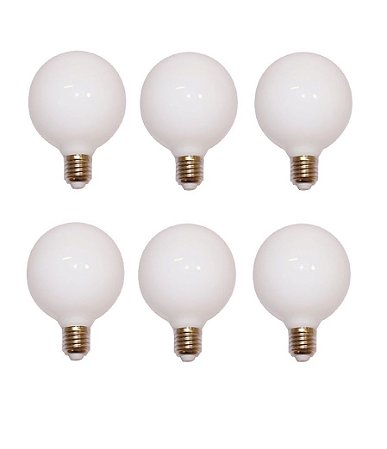 Lâmpada Led E27 L006w4-Bvt 4W 85~265v 2400k -Branco Ø95x130mm Starlux Kit 6 Unidades