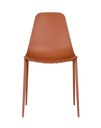 Cadeira Miami  com Base em aço com pintura epóxi e Assento em Polipropileno Terracota Fratini 1.00188.01.0070