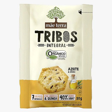 Cookies Tribos Integrais Azeite e Ervas 50 gramas