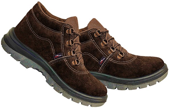 Botina De Segurança S/bico Nobuck Marrom Café Tp92 Cartom