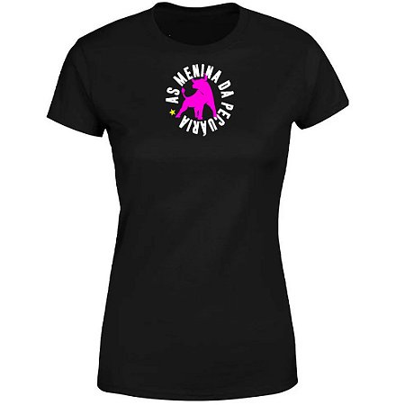 Camiseta Country Feminina Algodão As Menina da Pecuária Preto