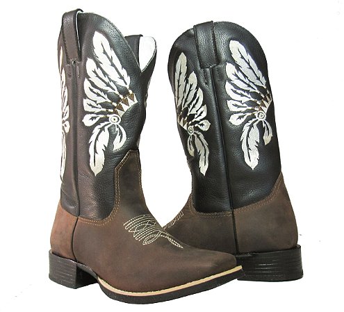 Bota Texana Roy Indian Bico Quadrado