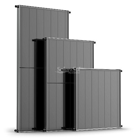 Coletor Solar - Cobre 1x1 - Fundo Alumínio / Soluti