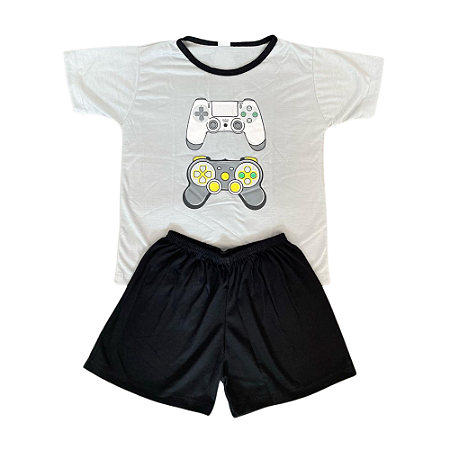 Pijama Meia Manga Infantil Masculino Game - Lily Pijamas