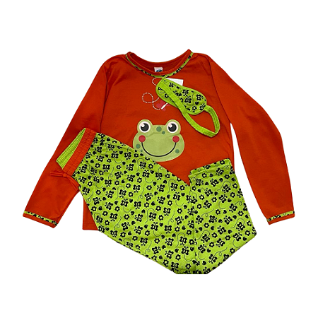 Pijama Manga Longa Infantil feminino com Calça Comprida com Tapa Olho - Lily Pijamas