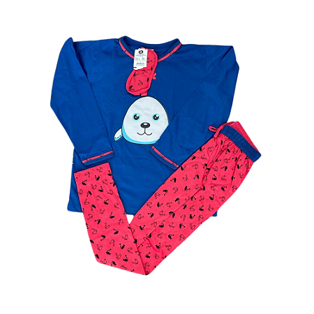 Pijama Longo Infantil Feminino Calça Comprida - Lily Pijamas