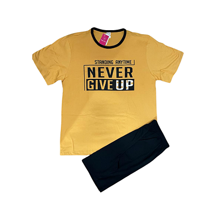 Pijama Meia Manga Adulto Masculino e Short Curto - Lily Pijamas