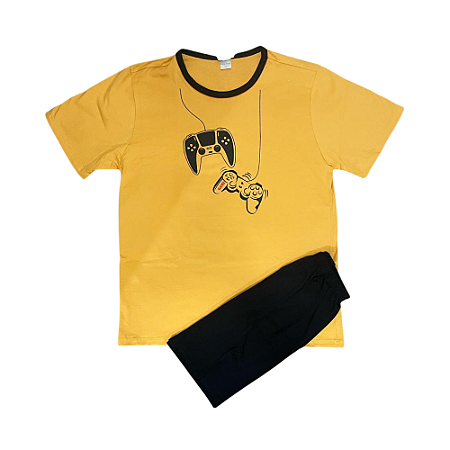 Pijama Meia Manga Adulto Masculino Games - Lily Pijamas