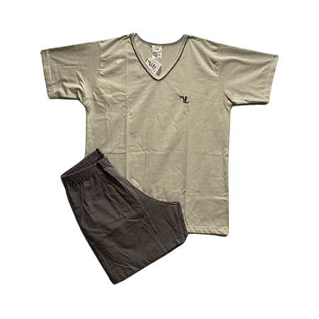 Pijama Masculino Adulto VL Cinza - Lily Pijamas