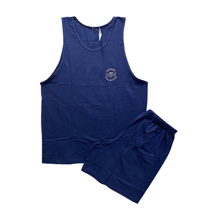 Pijama Regata Masculino Adulto Azul Claro - Lily Pijamas