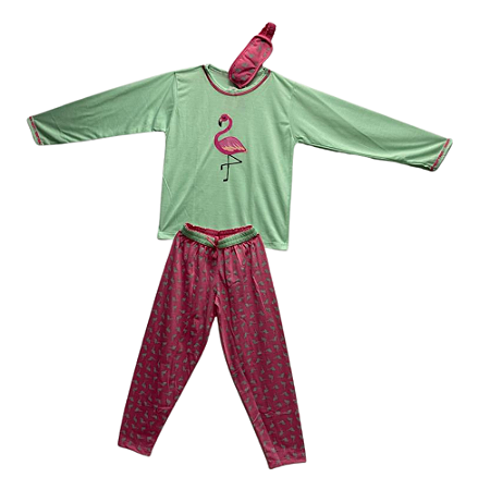 Pijama Infantil Feminino Longo Flamingo Rosa - Lily Pijamas