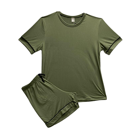 Pijama Adulto Feminino Meia Manga Verde - Lily Pijamas