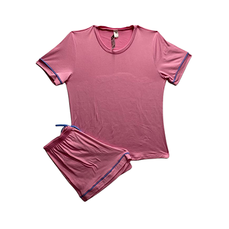 Pijama Adulto Feminino Meia Manga Rosa - Lily Pijamas