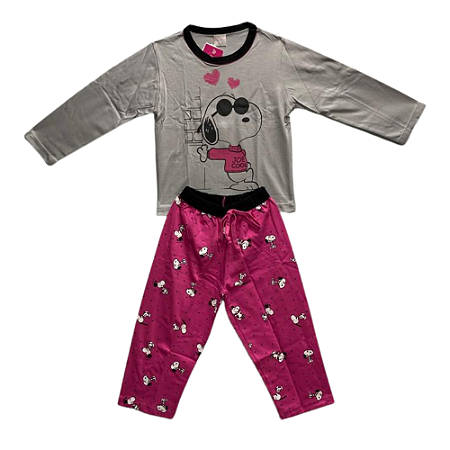 Pijama Infantil Feminino Longo Snoop - Lily Pijamas