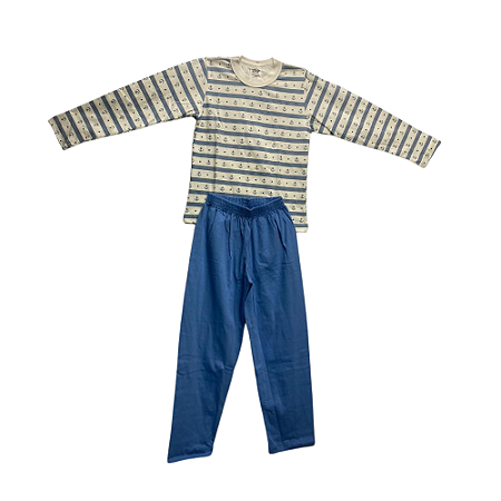 Pijama Longo Infantil Masculino Âncora - Lily Pijamas