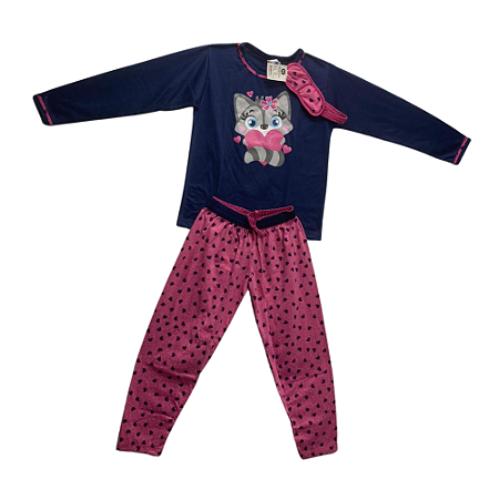 Pijama Infantil Feminino Longo Raposa - Lily Pijamas
