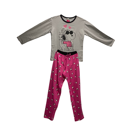 Pijama Longo Adulto Feminino Snoop - Lily Pijamas