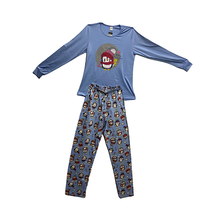 Pijama Longo Adulto Feminino Pinguim - Lily Pijamas