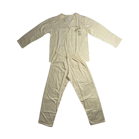 Pijama Longo Adulto Feminino Aberto Moletinho - Lily Pijamas