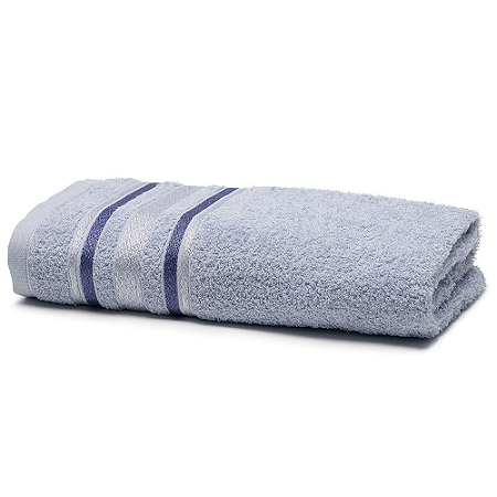 Toalha de Banho 70 x 135 cm Prata 100% Algodão Serena Azul Santista