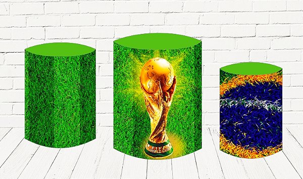 Trio De Capas P/ Cilindros Sublimado Futebol Veste Fácil