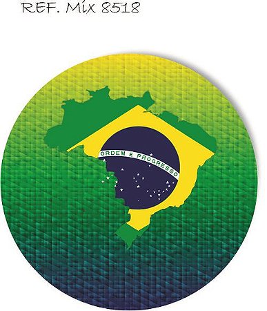 Painel Festa Redondo Sublimado Brasil C/elástico