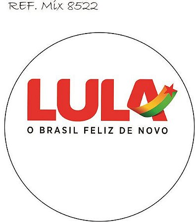 Painel Festa Redondo Sublimado Lula 2022 C/elástico