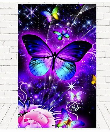 Painel Retangular Decorativo Para Festa Borboleta