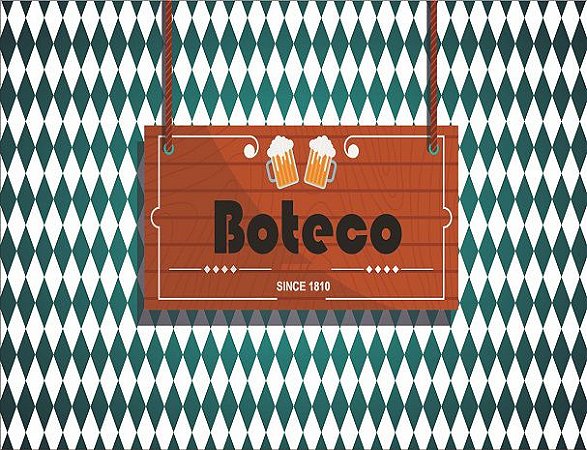 Painel para festas de aniversário Boteco Xadrez