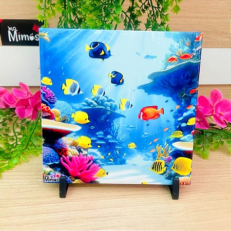 Porta Retrato De Azulejo 15x15 Personalizado Com Sua Foto