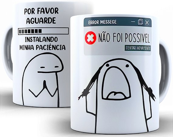 Caneca Flork Paciencia 325 Ml De Porcelana