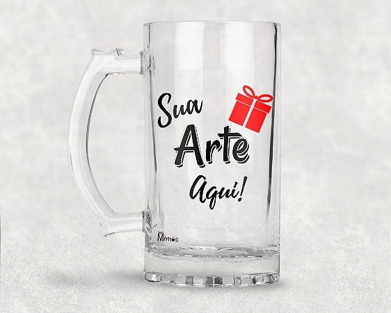 Caneca De Chopp Transparente Personalizada