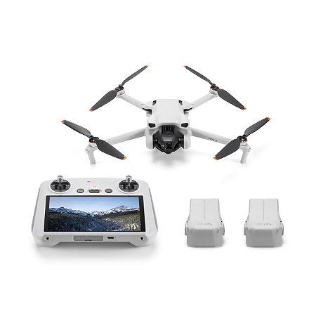 Drone DJI Mini 3 DJI RC (RC com Tela) Kit Fly More Combo 38 Min BR ANATEL