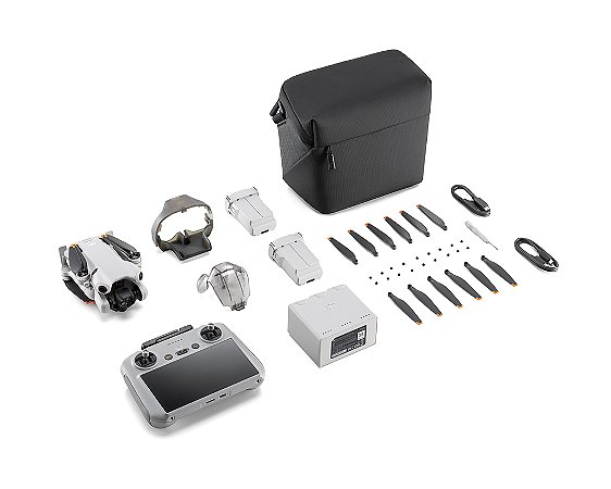 DJI Mini 4 Pro RC 2 (Controle c/ tela) Kit Fly More Combo 34 Min - ANATEL