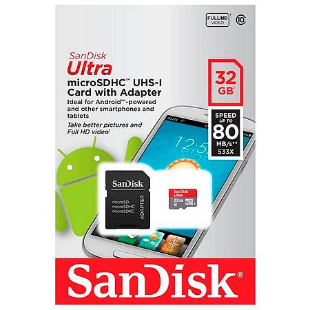 Cartão de Memória Micro Sd 32gb Classe 10