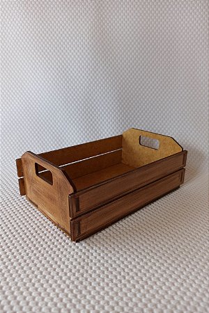 Mini caixote com pintura pátina