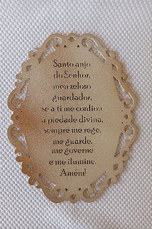 Oração Santo Anjo com pintura sombreada