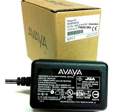 Fonte de Alimentação Externa (700451263) Avaya - Telefone IP 1600