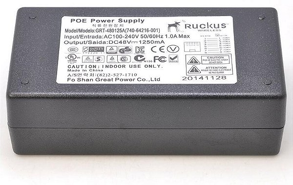 Fonte PoE GRT-480125A (740-64284-001) Commscope Ruckus
