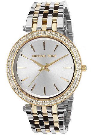 Relógio Feminino Michael Kors MK3215 Dourado e Prata Cravejado - Mimports -  Produtos e perfumes importados exclusivos para você