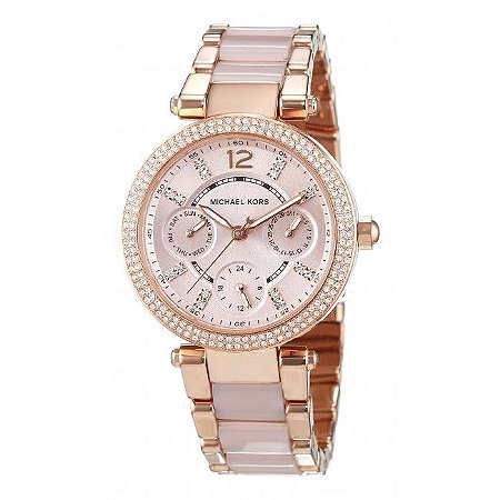 relogio feminino rose michael kors