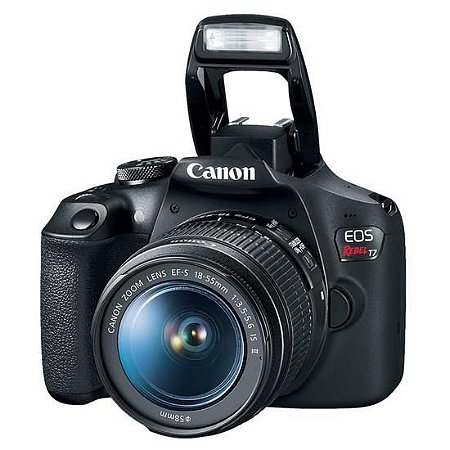 Câmera Digital Canon EOS Rebel T7 24.1MP 3.0" Lente EF-S 18-55MM IS II Black